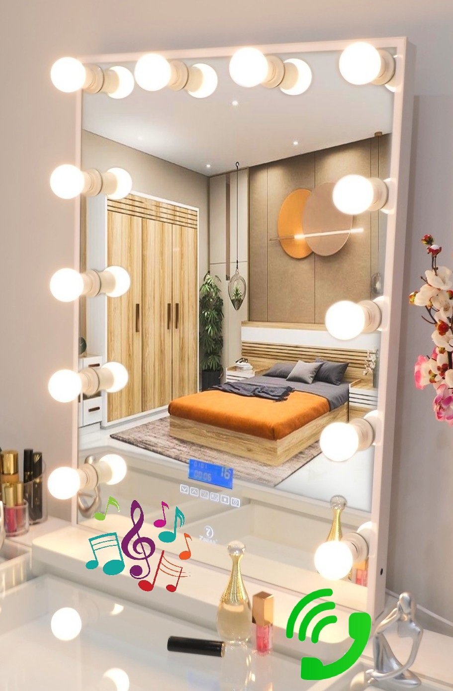 7Seas® – Luxury Hollywood Vanity Mirror &Amp; Dressing Table – Premium Led Lighting – Uk
