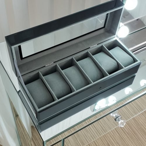 Watch Box Black Glass