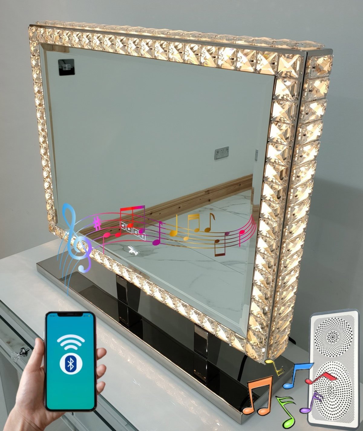 7Seas® – Luxury Hollywood Vanity Mirror &Amp; Dressing Table – Premium Led Lighting – Uk