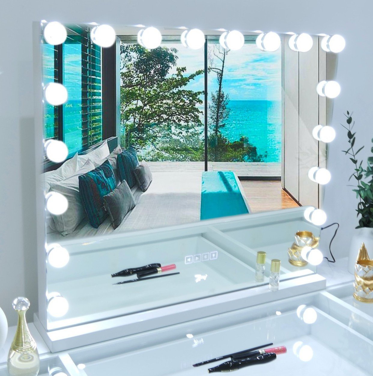 7Seas® – Luxury Hollywood Vanity Mirror &Amp; Dressing Table – Premium Led Lighting – Uk