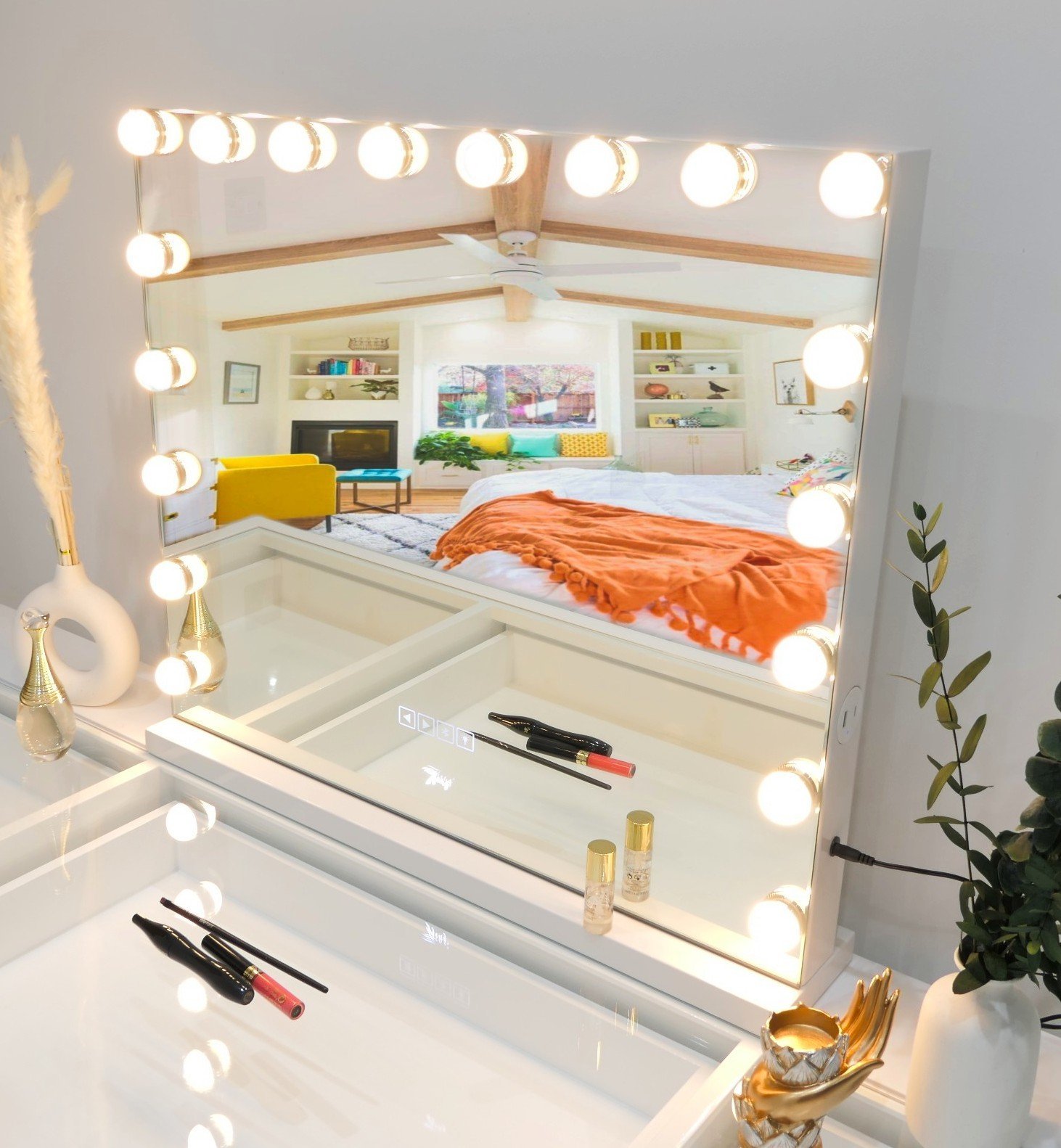 7Seas® – Luxury Hollywood Vanity Mirror &Amp; Dressing Table – Premium Led Lighting – Uk