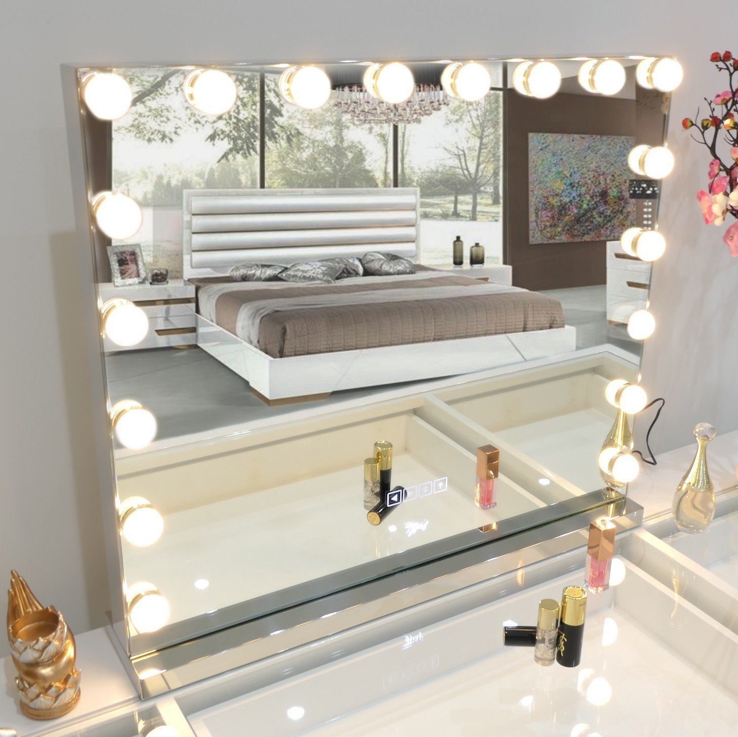 7Seas® – Luxury Hollywood Vanity Mirror &Amp; Dressing Table – Premium Led Lighting – Uk