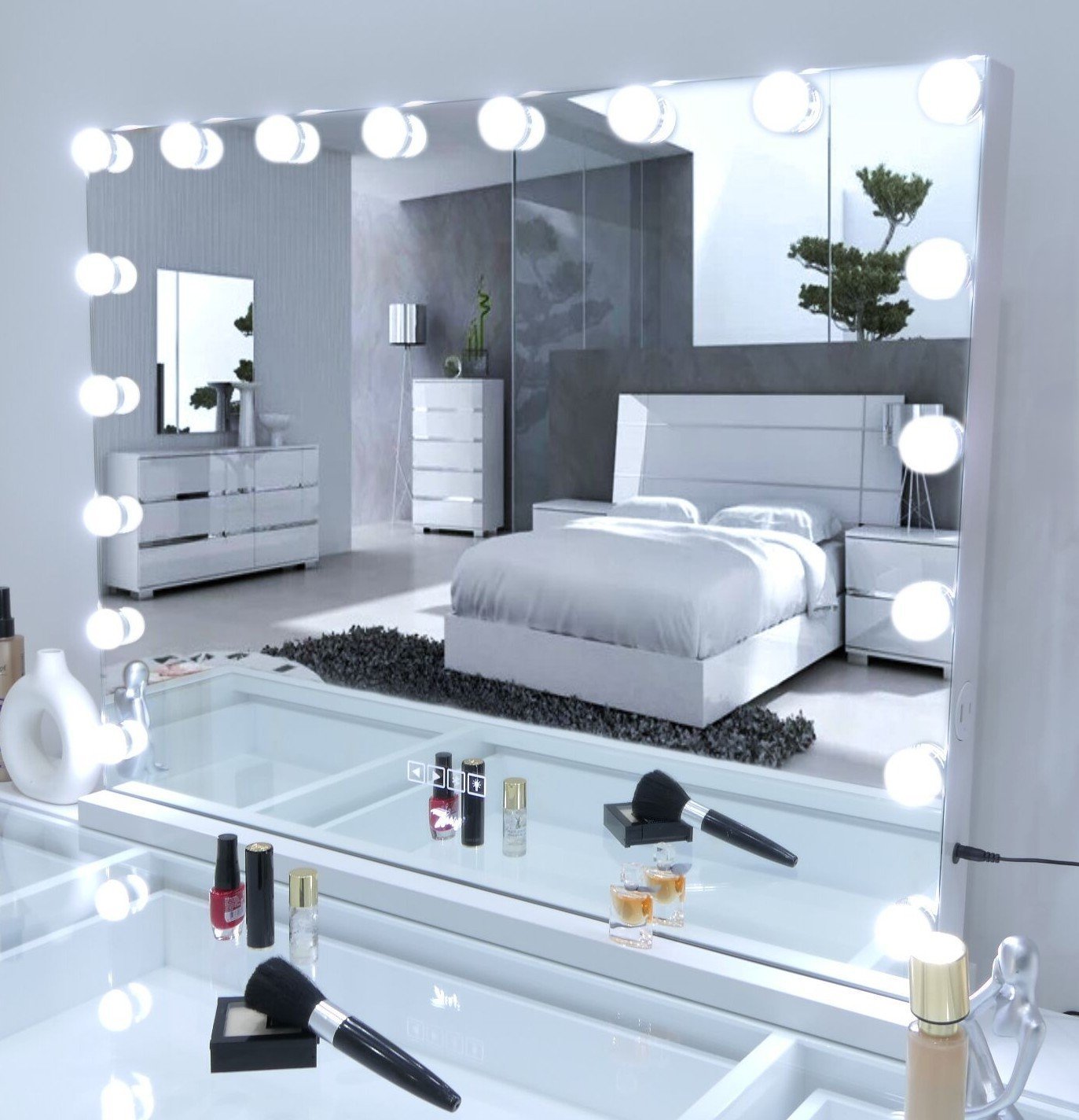 7Seas® – Luxury Hollywood Vanity Mirror &Amp; Dressing Table – Premium Led Lighting – Uk