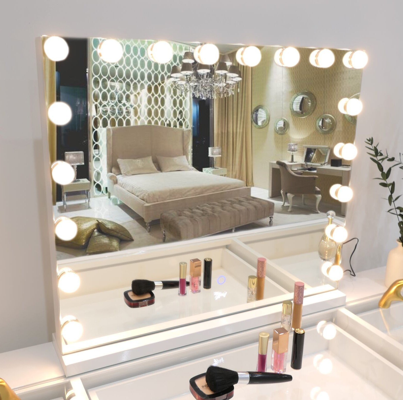 7Seas® – Luxury Hollywood Vanity Mirror &Amp; Dressing Table – Premium Led Lighting – Uk