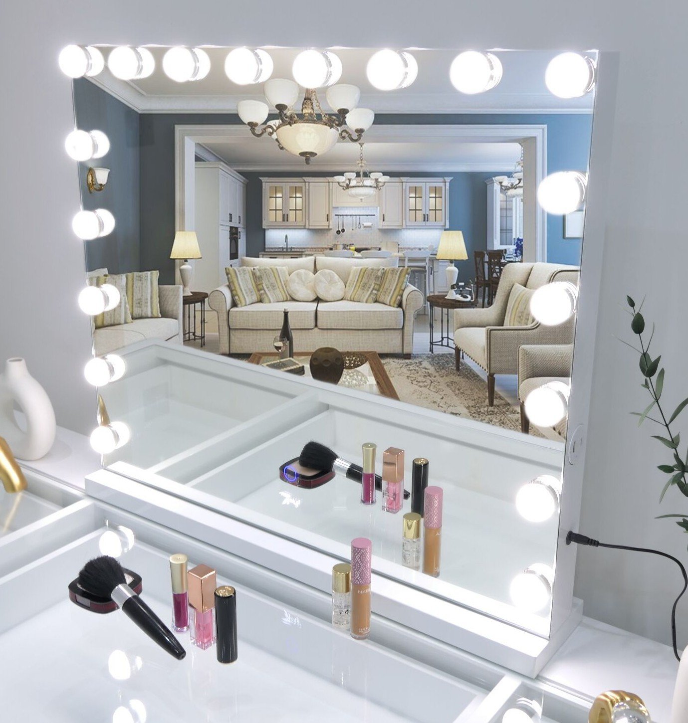 7Seas® – Luxury Hollywood Vanity Mirror &Amp; Dressing Table – Premium Led Lighting – Uk
