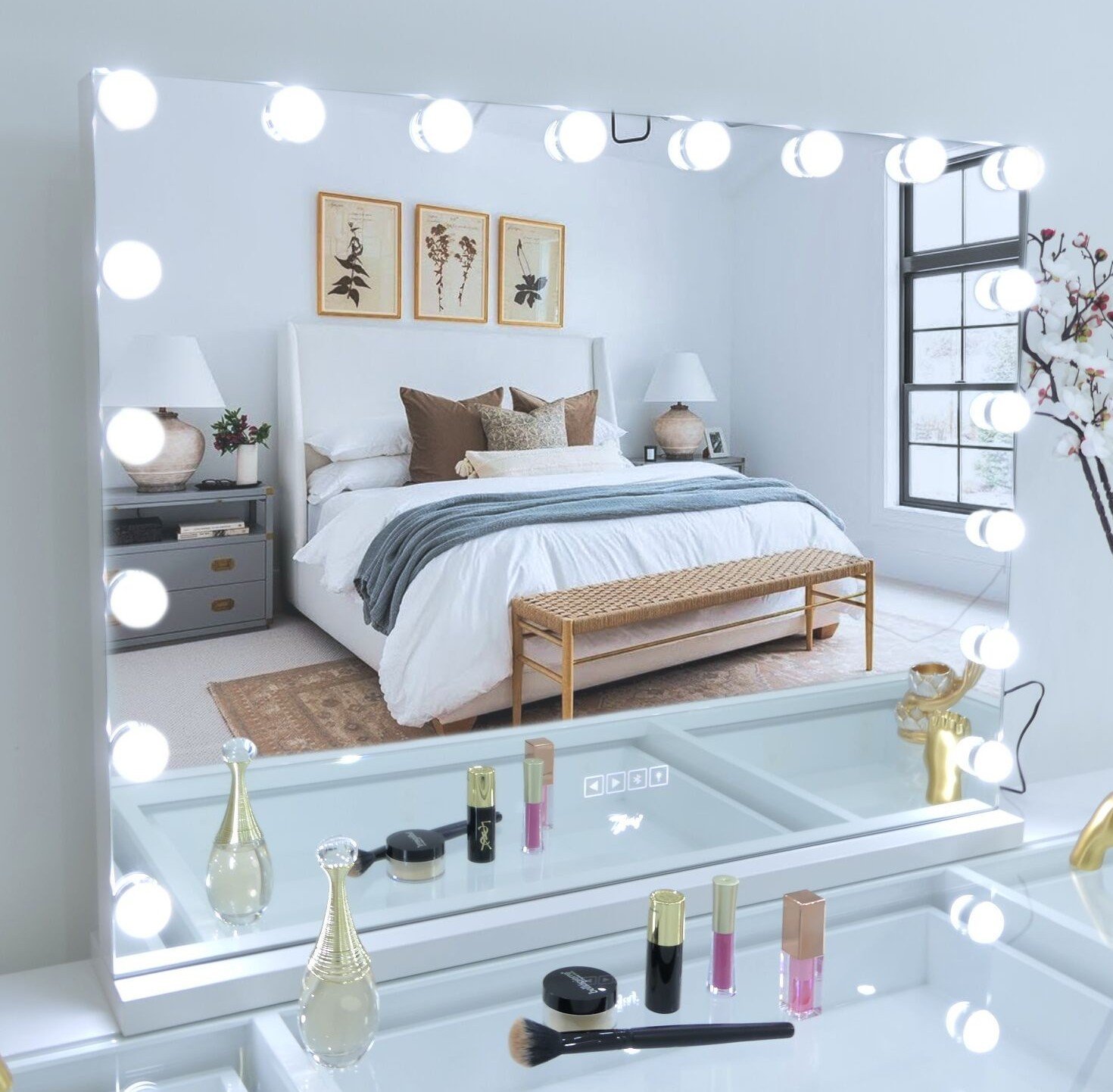7Seas® – Luxury Hollywood Vanity Mirror &Amp; Dressing Table – Premium Led Lighting – Uk