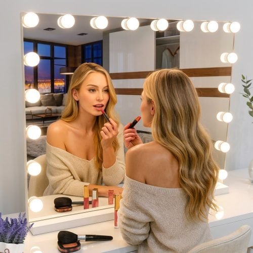 7seas® Vanity Duchess Pro – Frameless Hollywood Mirror with LED Lights (66×58 cm)