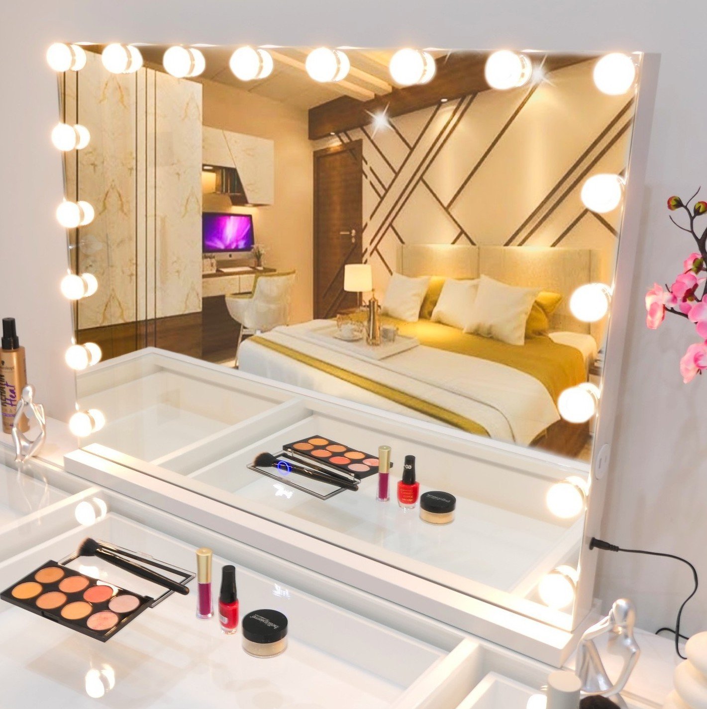 7Seas® – Luxury Hollywood Vanity Mirror &Amp; Dressing Table – Premium Led Lighting – Uk