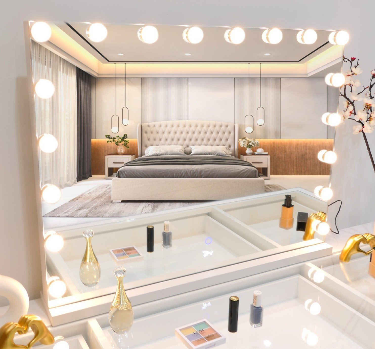 7Seas® – Luxury Hollywood Vanity Mirror &Amp; Dressing Table – Premium Led Lighting – Uk