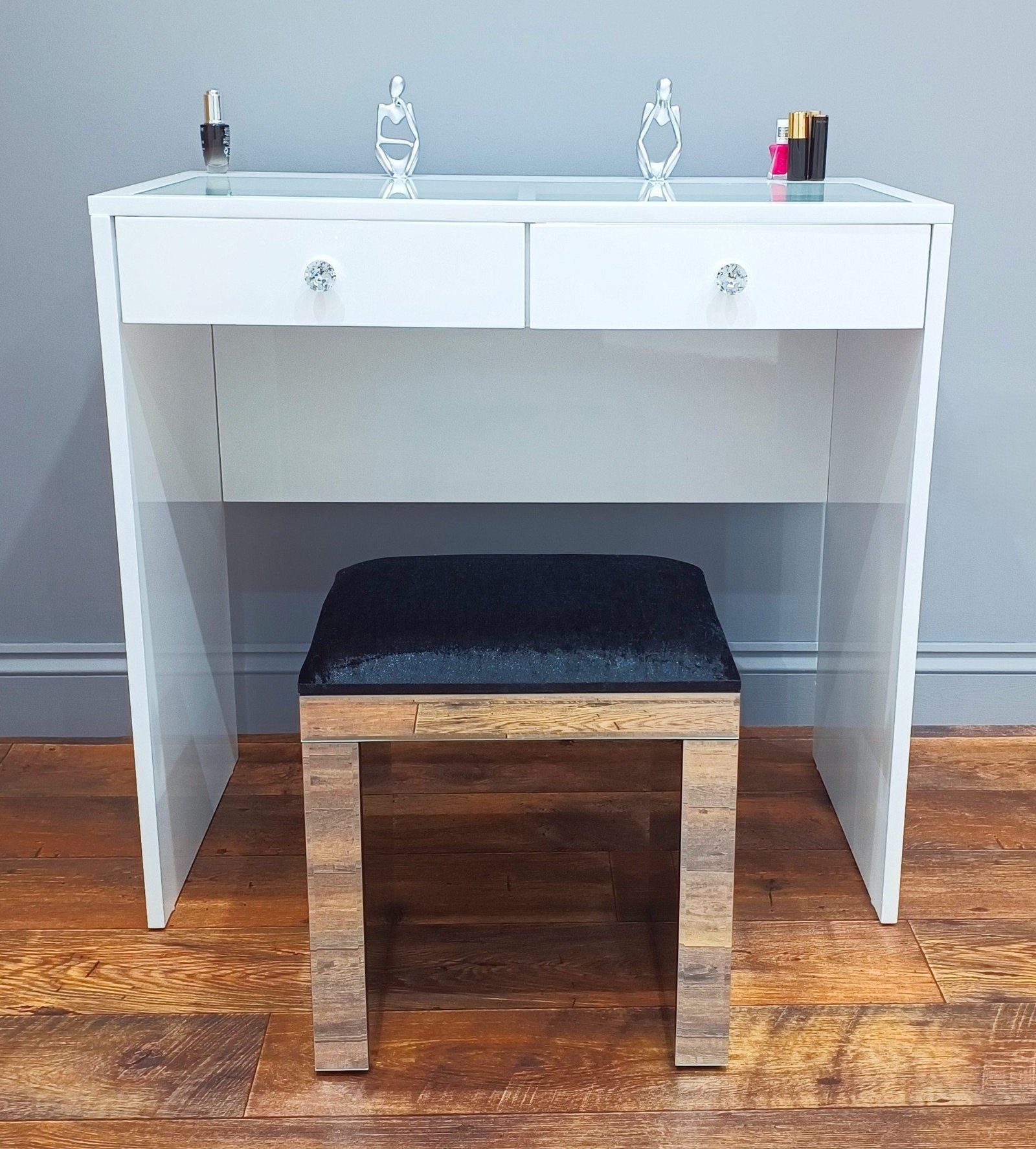 Storage Grey Dressing Table Bench Storage Stool Grey Silver Crushed Velvet  Dressing Table Stool