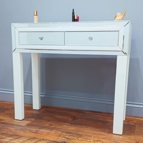 7seas® JULIETTE Mirrored Vanity Table – White Glass Finish