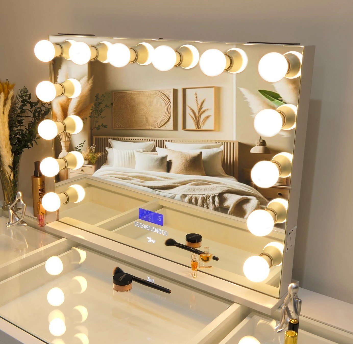 7Seas® – Luxury Hollywood Vanity Mirror &Amp; Dressing Table – Premium Led Lighting – Uk