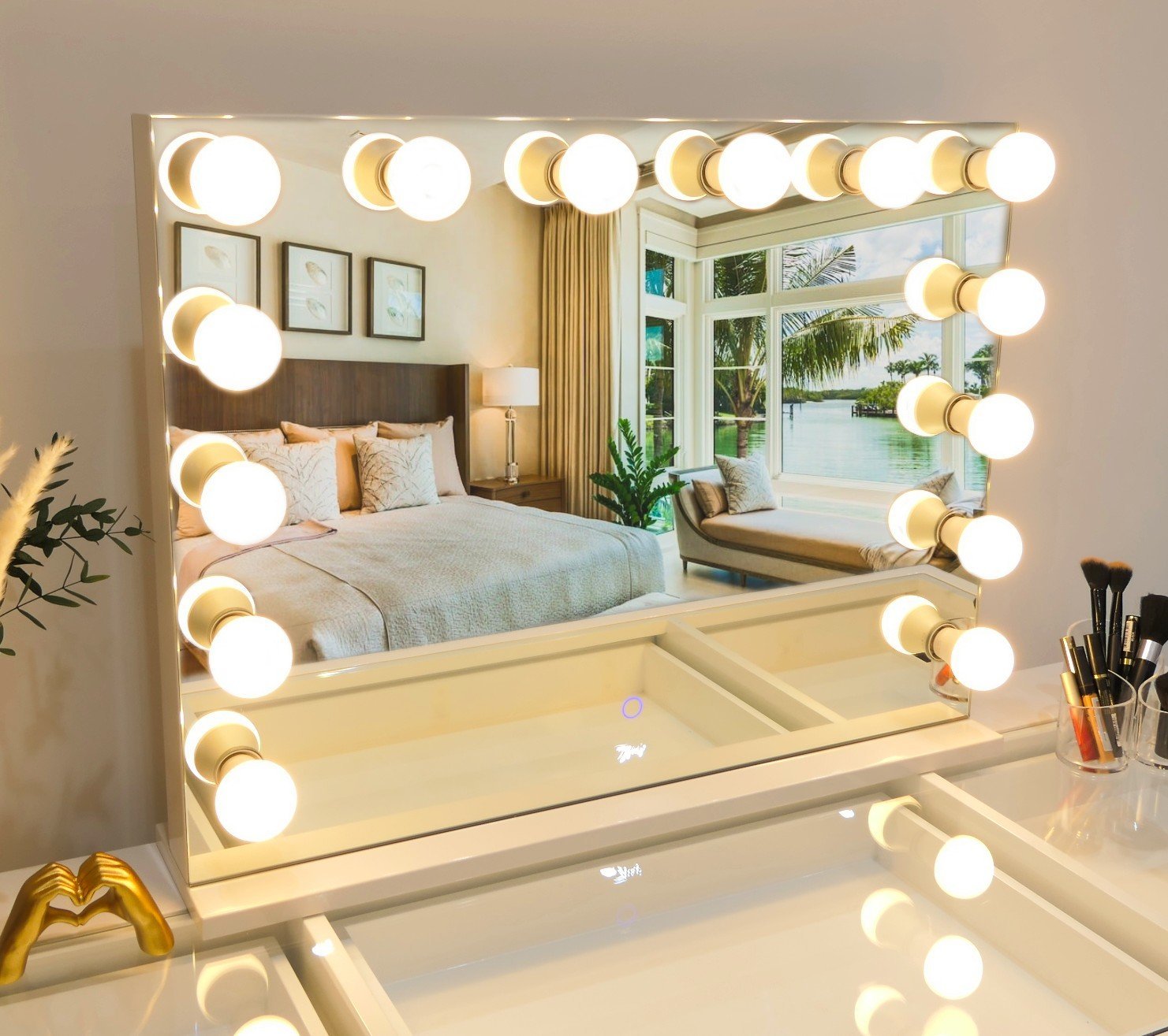 7Seas® – Luxury Hollywood Vanity Mirror &Amp; Dressing Table – Premium Led Lighting – Uk