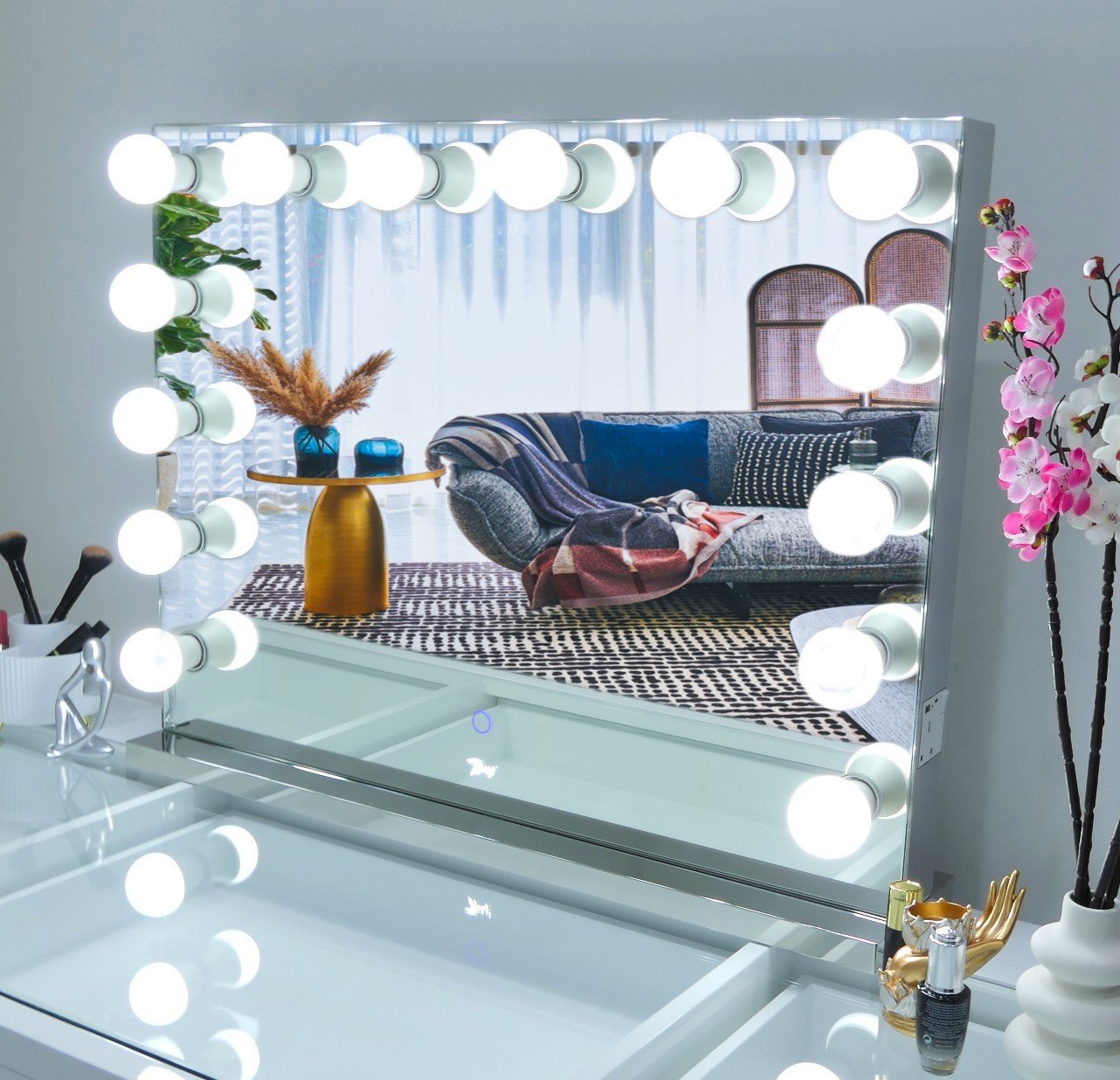 7Seas® – Luxury Hollywood Vanity Mirror &Amp; Dressing Table – Premium Led Lighting – Uk
