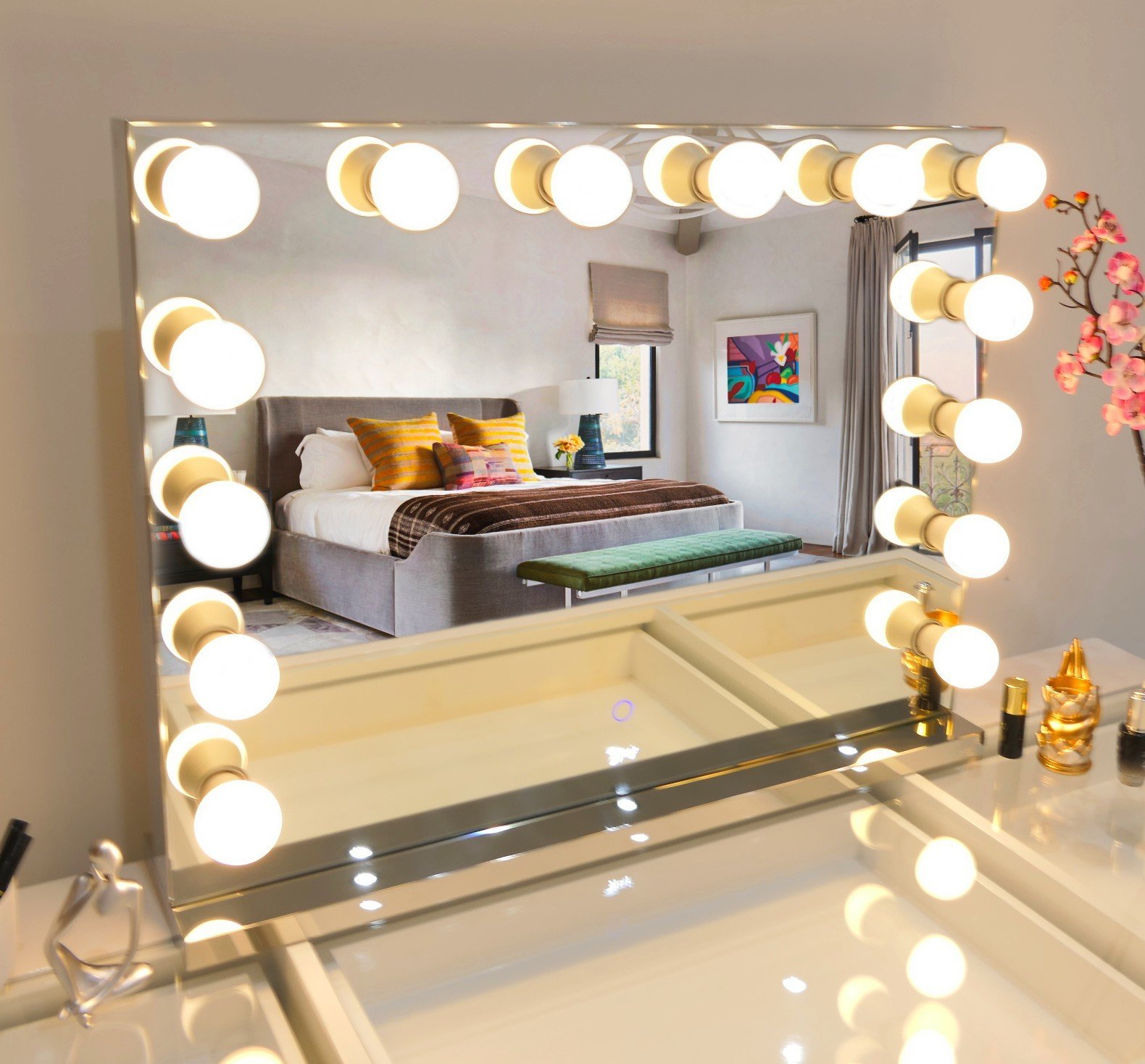 7Seas® – Luxury Hollywood Vanity Mirror &Amp; Dressing Table – Premium Led Lighting – Uk