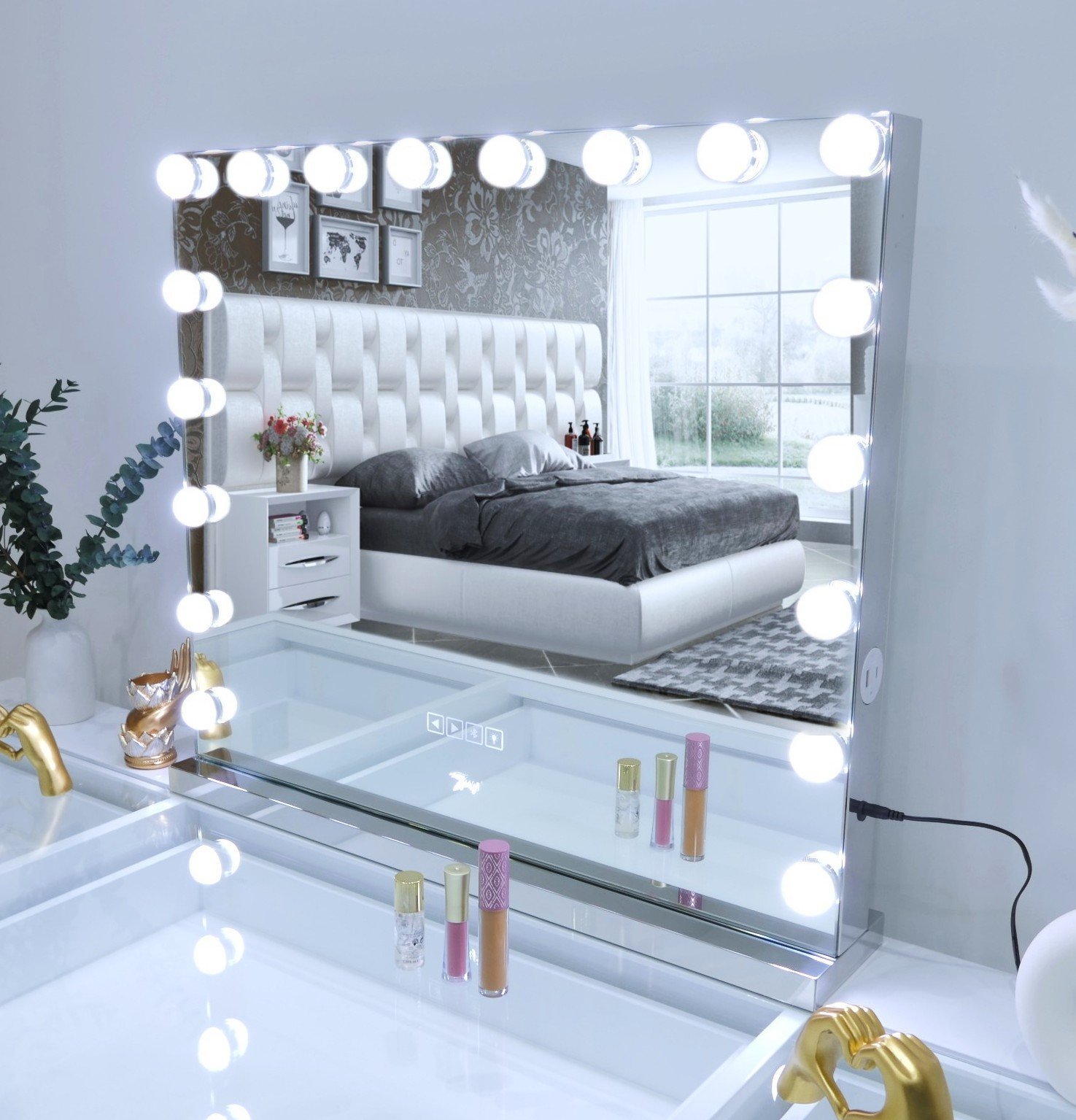 7Seas® – Luxury Hollywood Vanity Mirror &Amp; Dressing Table – Premium Led Lighting – Uk