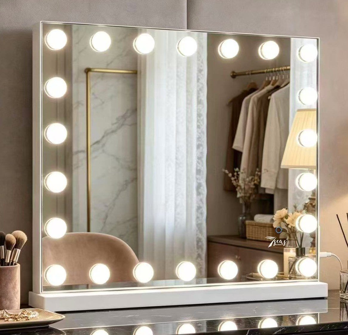 7Seas® – Luxury Hollywood Vanity Mirror &Amp; Dressing Table – Premium Led Lighting – Uk