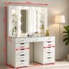 7Seas® – Luxury Hollywood Vanity Mirror &Amp; Dressing Table – Premium Led Lighting – Uk
