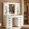 7Seas® – Luxury Hollywood Vanity Mirror &Amp; Dressing Table – Premium Led Lighting – Uk