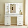 7Seas® – Luxury Hollywood Vanity Mirror &Amp; Dressing Table – Premium Led Lighting – Uk