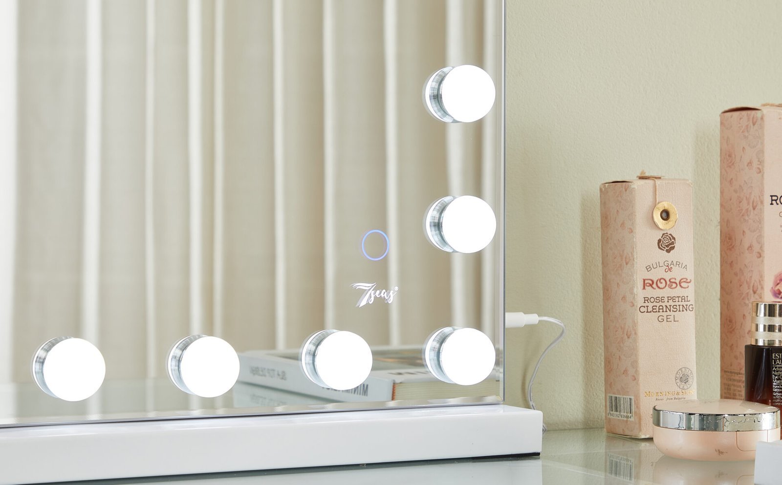 7Seas® – Luxury Hollywood Vanity Mirror &Amp; Dressing Table – Premium Led Lighting – Uk