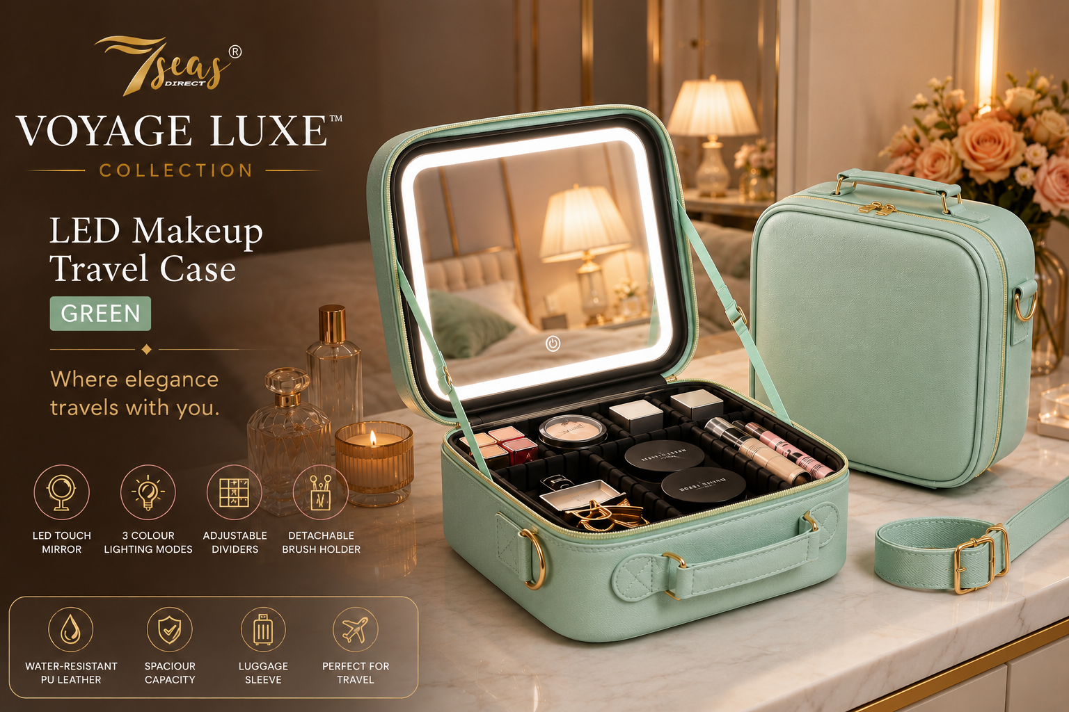 7Seas® – Luxury Hollywood Vanity Mirror &Amp; Dressing Table – Premium Led Lighting – Uk