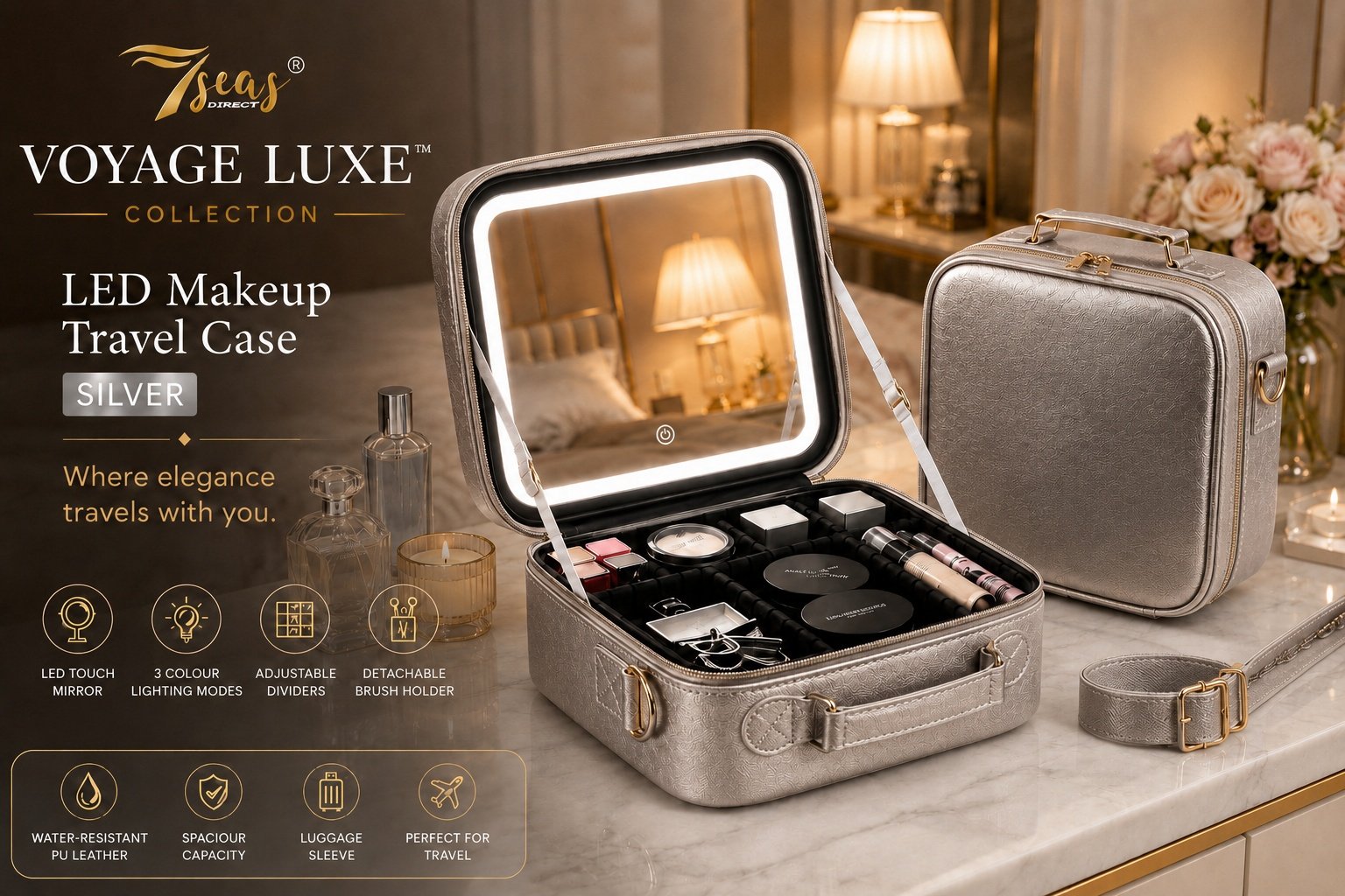 7Seas® – Luxury Hollywood Vanity Mirror &Amp; Dressing Table – Premium Led Lighting – Uk