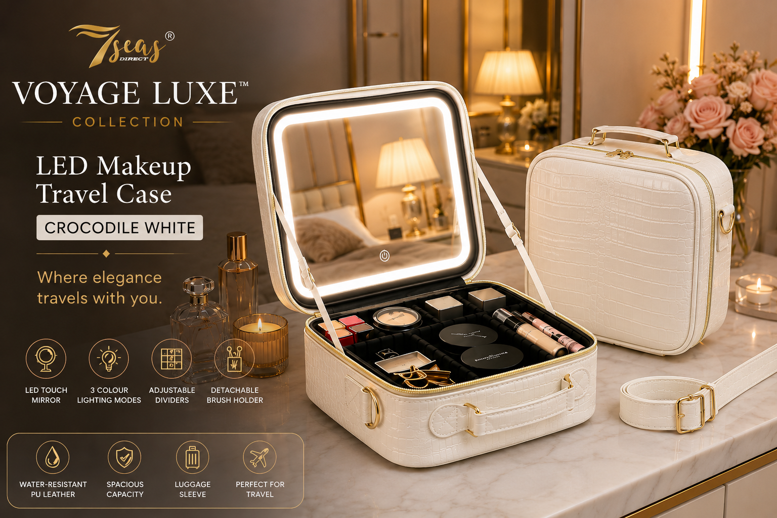 7Seas® – Luxury Hollywood Vanity Mirror &Amp; Dressing Table – Premium Led Lighting – Uk