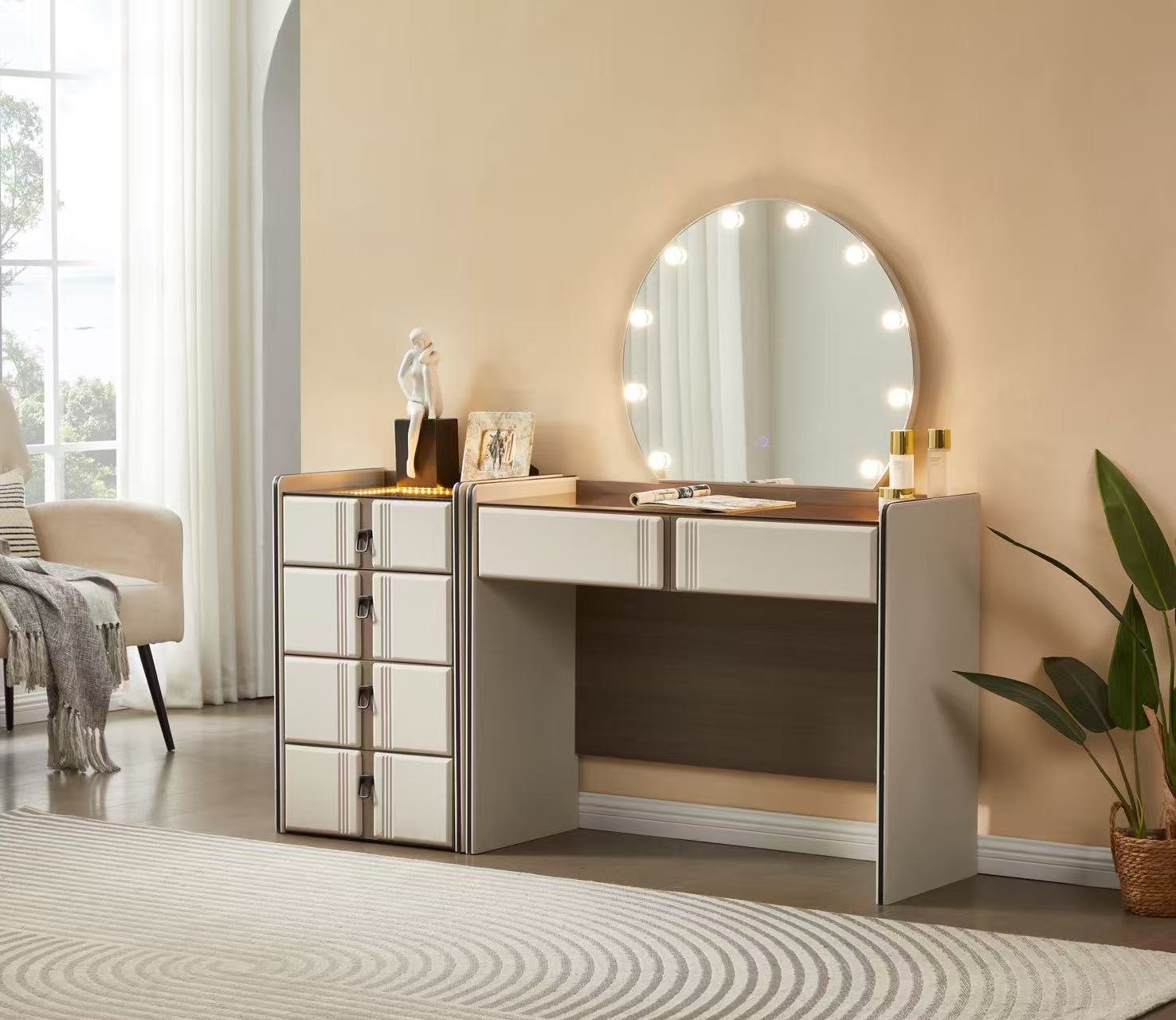 7Seas® – Luxury Hollywood Vanity Mirror &Amp; Dressing Table – Premium Led Lighting – Uk