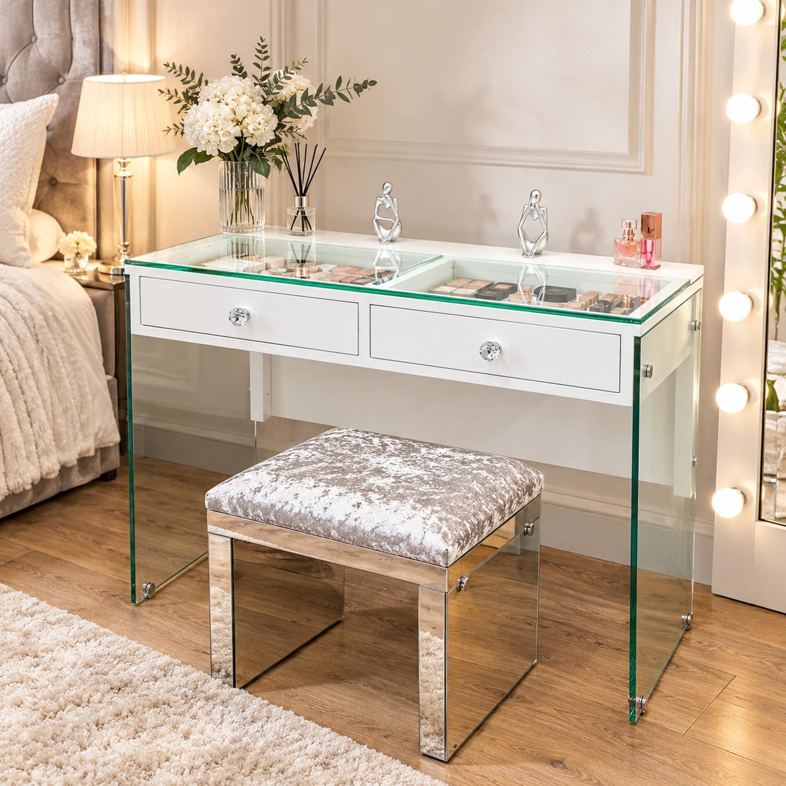7Seas® – Luxury Hollywood Vanity Mirror &Amp; Dressing Table – Premium Led Lighting – Uk