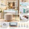 7Seas® – Luxury Hollywood Vanity Mirror &Amp; Dressing Table – Premium Led Lighting – Uk