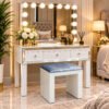 7Seas® – Luxury Hollywood Vanity Mirror &Amp; Dressing Table – Premium Led Lighting – Uk