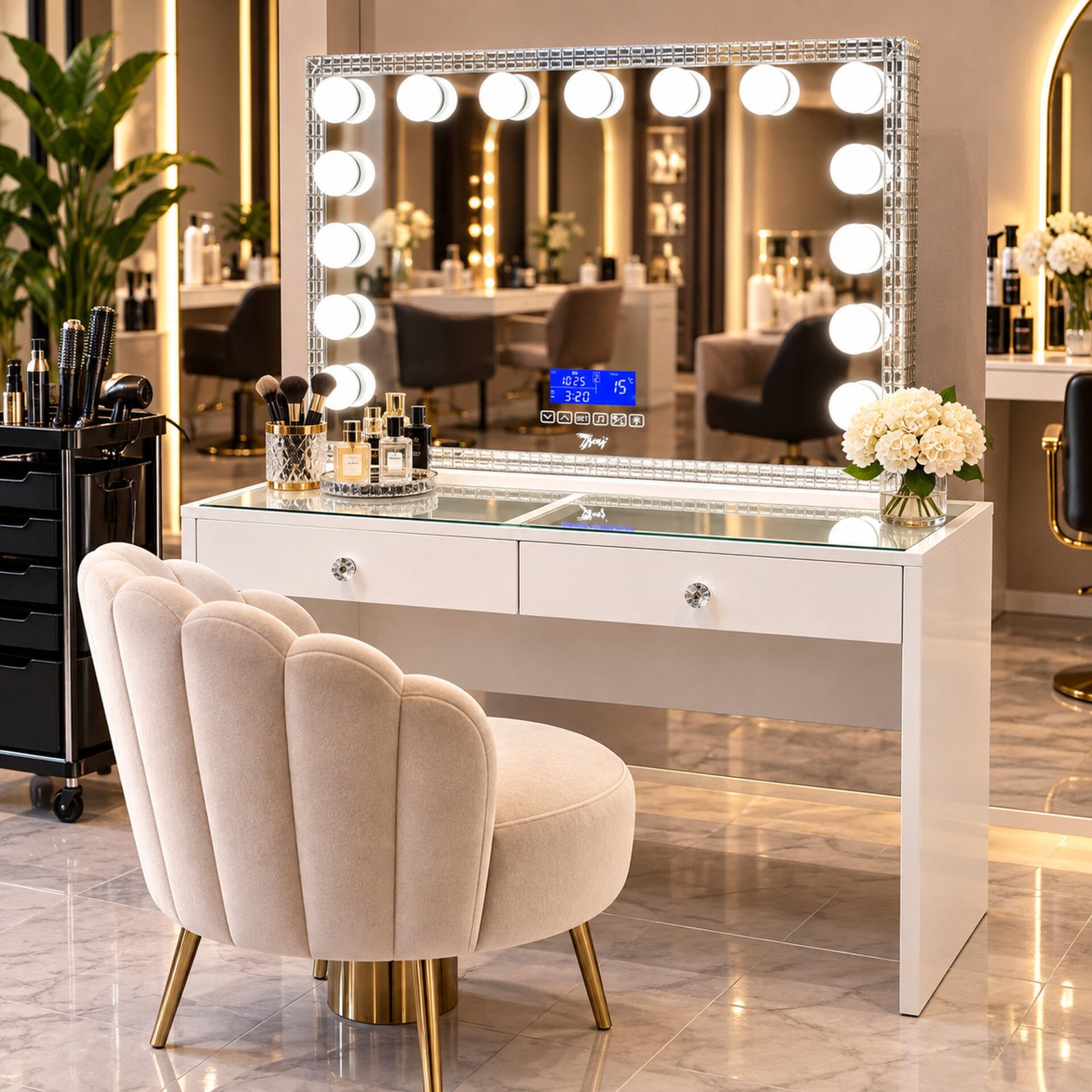 7Seas® – Luxury Hollywood Vanity Mirror &Amp; Dressing Table – Premium Led Lighting – Uk