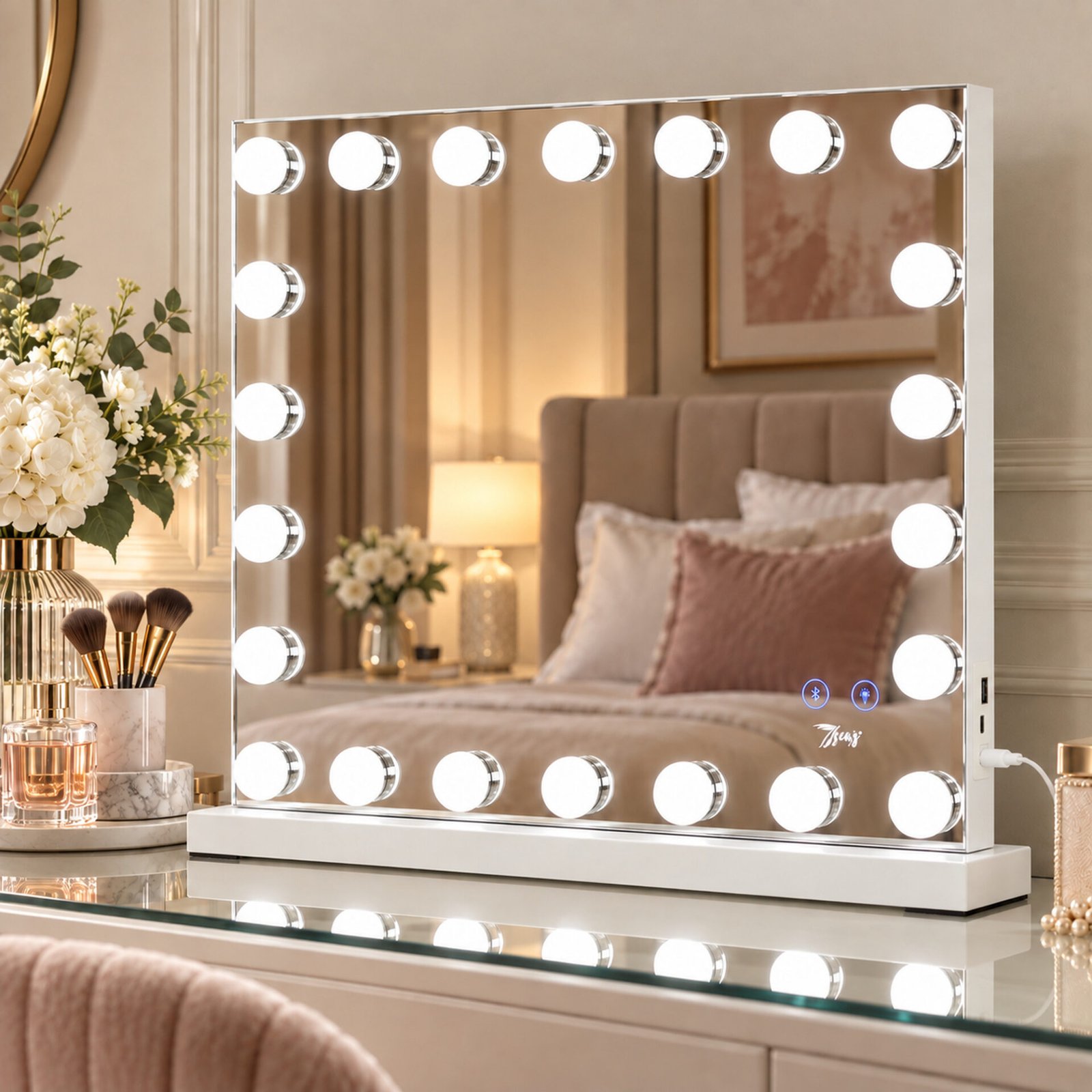 7Seas® – Luxury Hollywood Vanity Mirror &Amp; Dressing Table – Premium Led Lighting – Uk