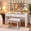 7Seas® – Luxury Hollywood Vanity Mirror &Amp; Dressing Table – Premium Led Lighting – Uk