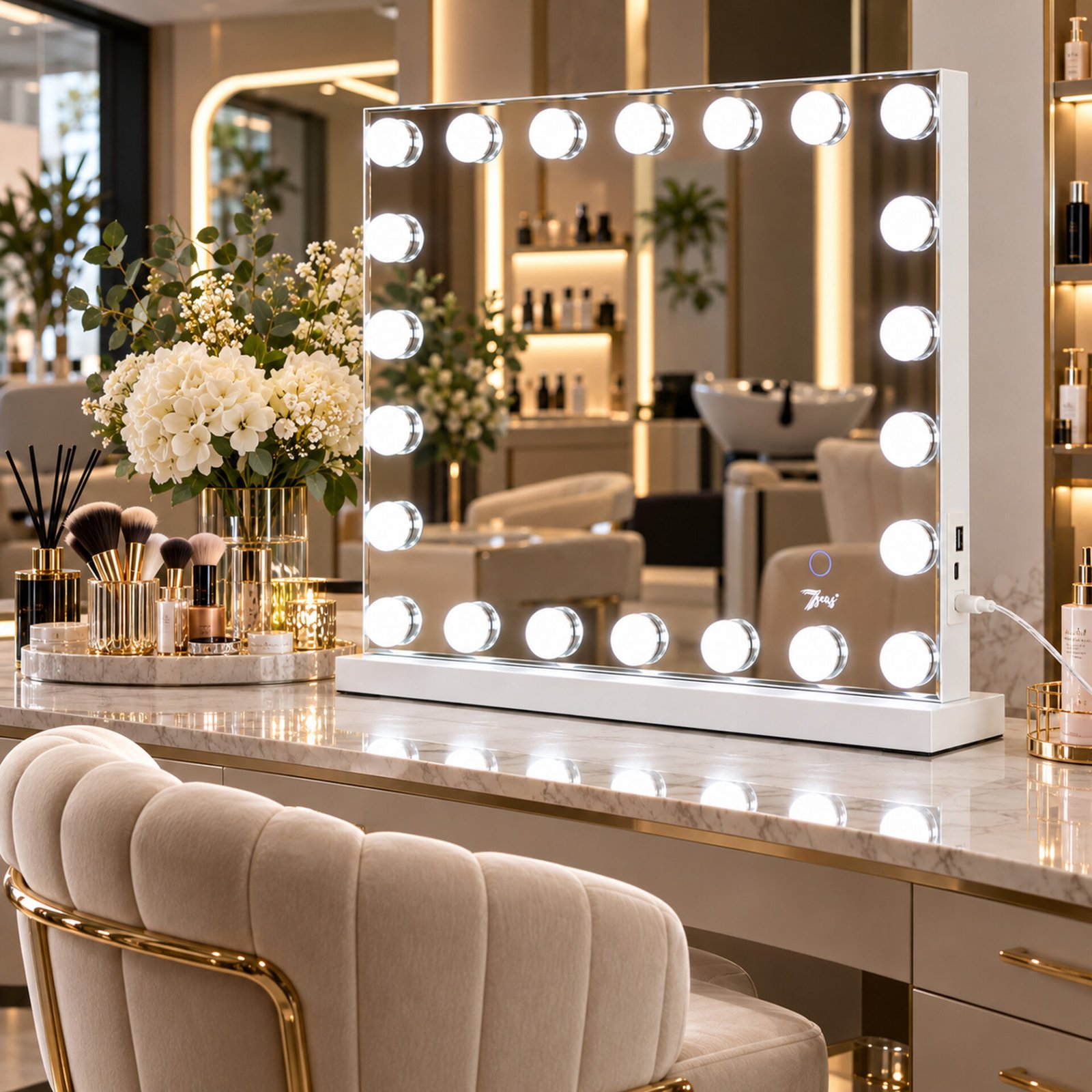 7Seas® – Luxury Hollywood Vanity Mirror &Amp; Dressing Table – Premium Led Lighting – Uk