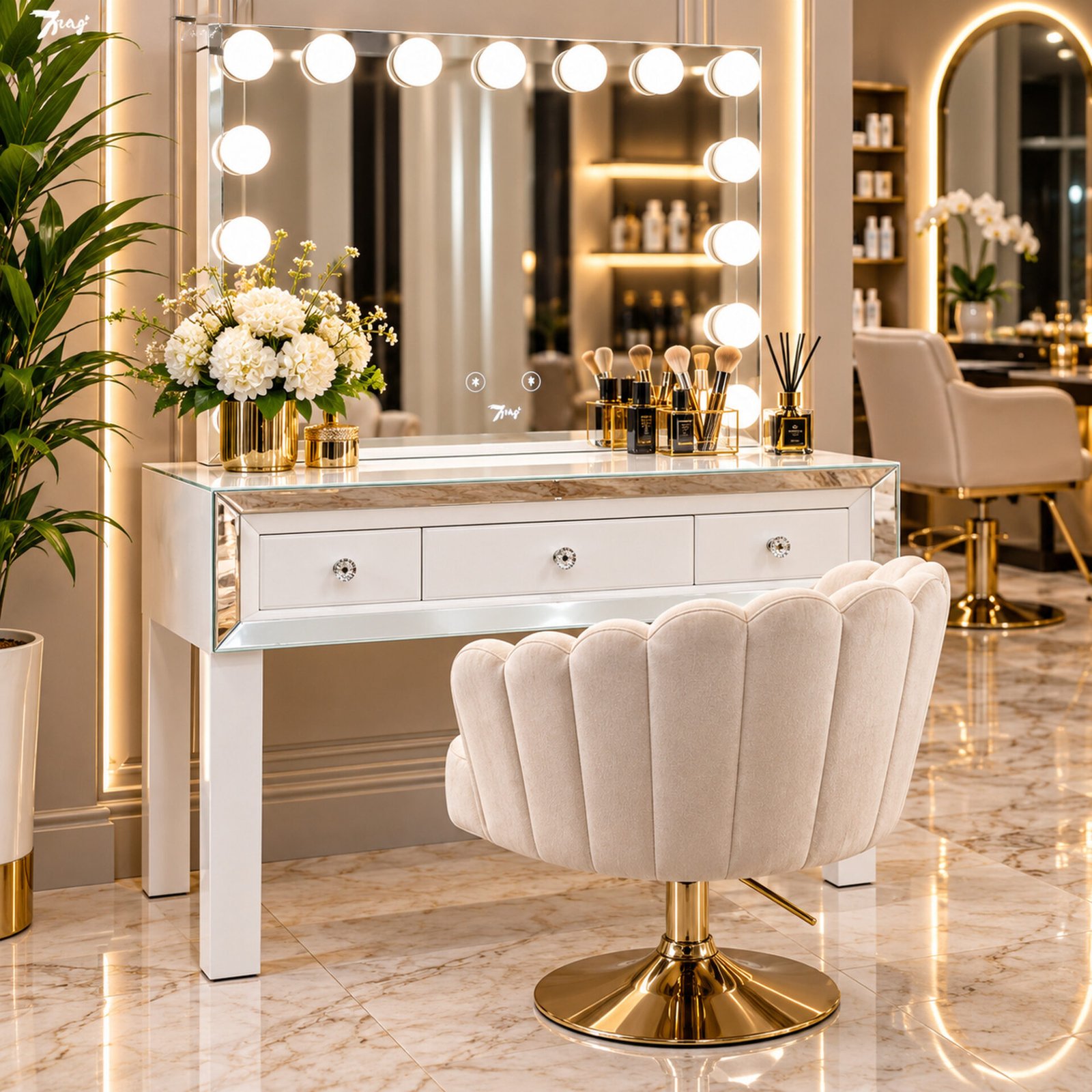 7Seas® – Luxury Hollywood Vanity Mirror &Amp; Dressing Table – Premium Led Lighting – Uk