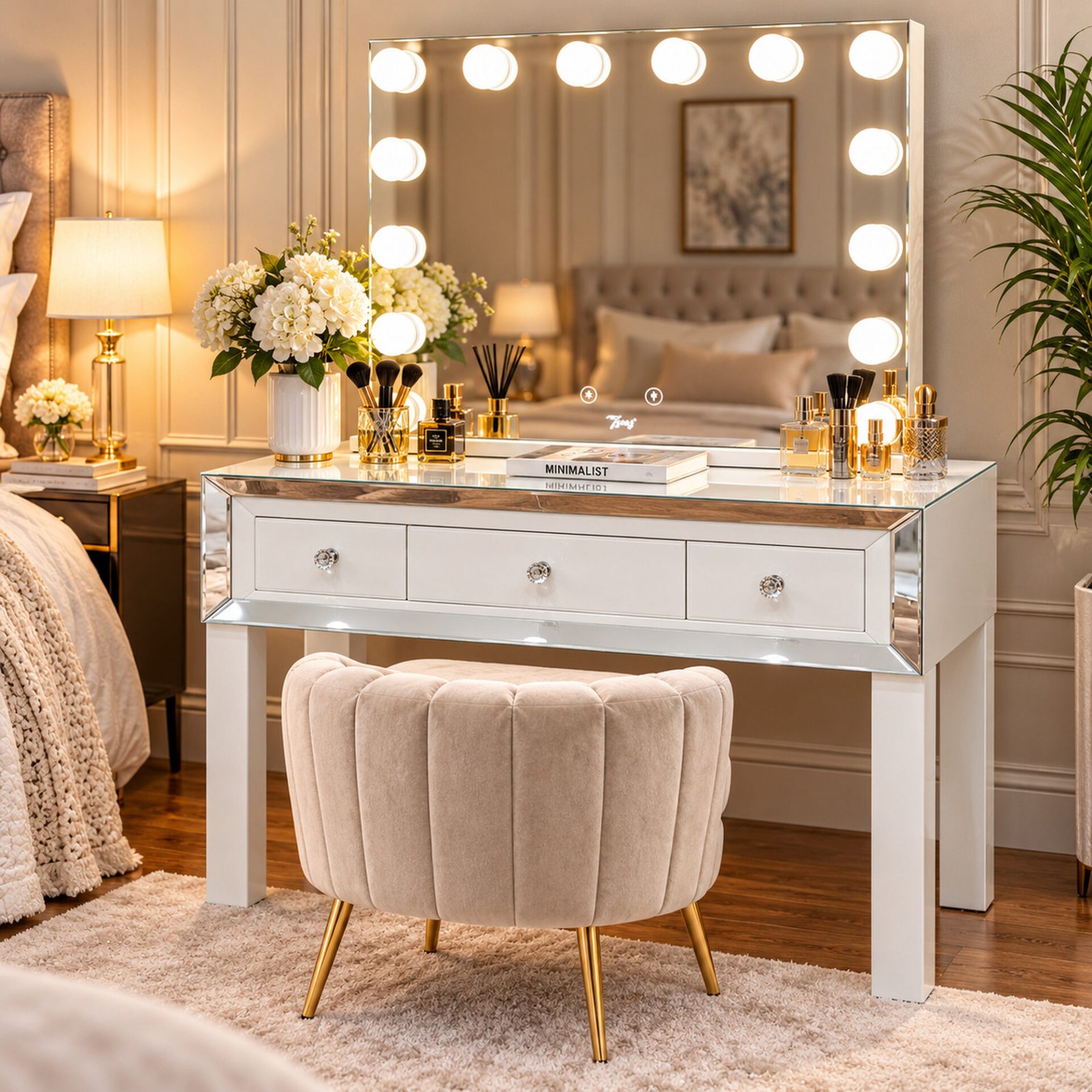7Seas® – Luxury Hollywood Vanity Mirror &Amp; Dressing Table – Premium Led Lighting – Uk