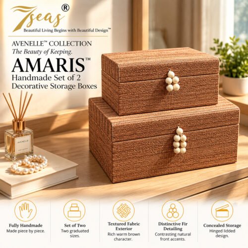 7seas® AVENELLE™ — AMARIS™ Handmade Set of 2 Decorative Storage Boxes