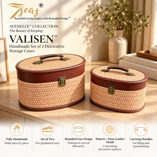 7seas® AVENELLE™ — VALISEN™ Handmade Set of 2 Decorative Storage Cases